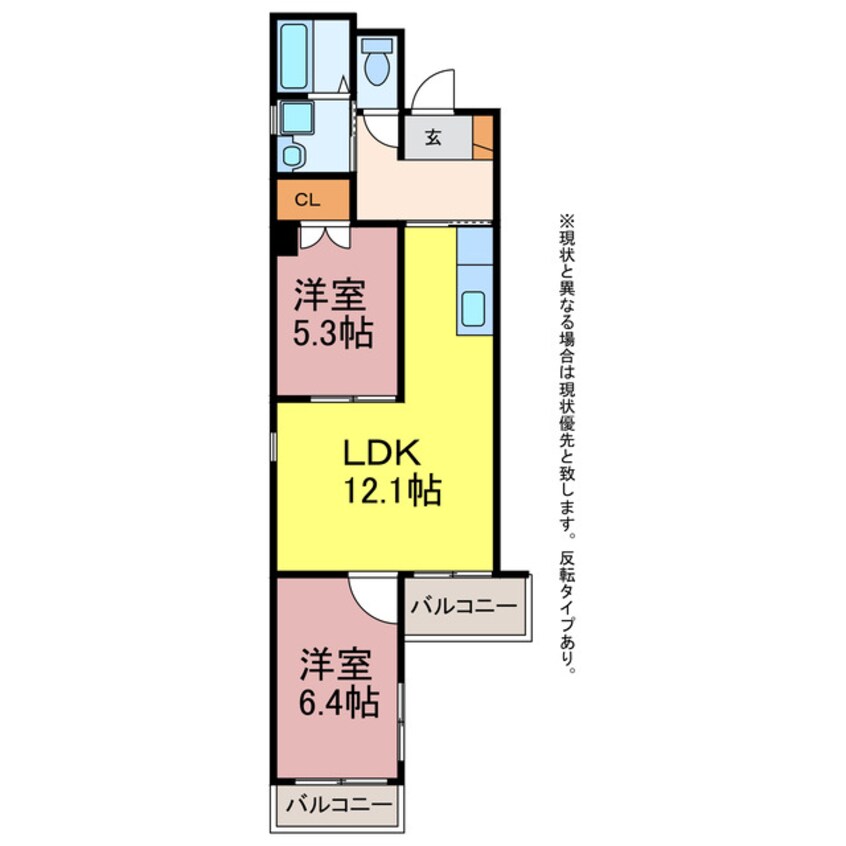 間取図 フラットＫ