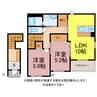 ウッドロワ 2LDKの間取り