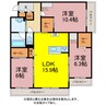 シャーメゾンミラまち 3LDKの間取り