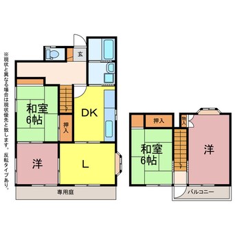 間取図 高師町西沢29-12貸家