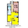 リゼ 1LDKの間取り