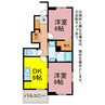 ユトリロ緑ヶ丘　2 2DKの間取り
