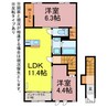 エスベランサⅤ 2LDKの間取り