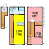 アンバー南栄 2LDKの間取り