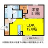 Grand Garden Rhoddy 1LDKの間取り