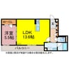 Grand Garden Rhoddy 1LDKの間取り