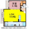 Grand Garden Rhoddy 1LDKの間取り