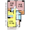 アイビー　コートＡ・Ｂ 2LDKの間取り