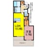 ボスコ三本木 1LDKの間取り
