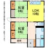 石巻町北屋敷倉庫付貸家 2LDKの間取り