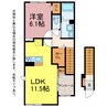 リアン　フィル　A・B 1LDKの間取り