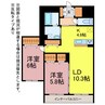 ティーメゾン　グリシーヌ 2LDKの間取り
