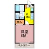 リバーサイド11 1Kの間取り