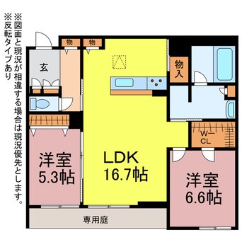 間取図 アルフラット　オリーブ