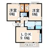 ドミール平成Ⅱ 2LDKの間取り