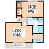 アイビー 1LDKの間取り