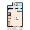 ヴァルール慶徳 1Rの間取り