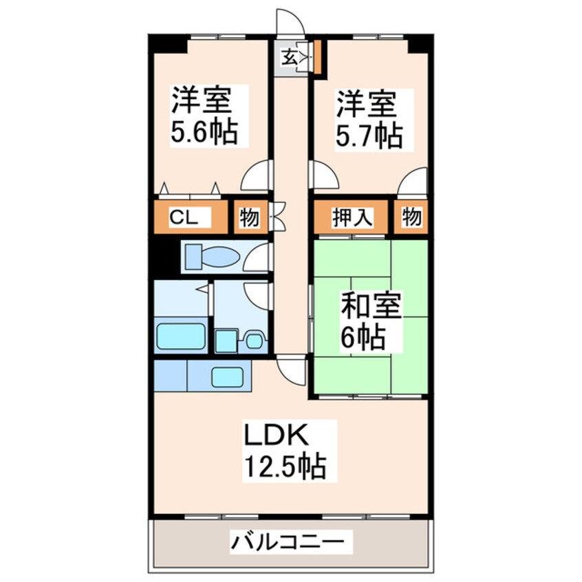 間取図 西洋ハイツ