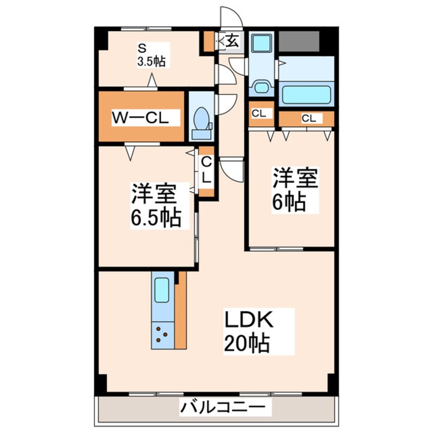 間取図 アンピールメゾン光助新町