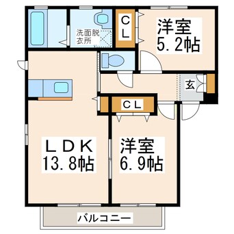 間取図 コーポだにやま