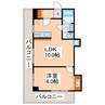 椿ビル 1LDKの間取り