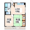 池田コーポ 2LDKの間取り