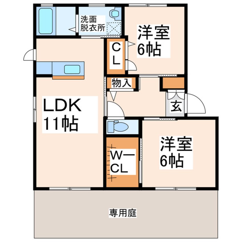 間取図 ラハイナ　ウエスト