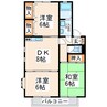 産交バス（熊本市周辺）/稲荷入口 徒歩7分 2階 築24年 3DKの間取り