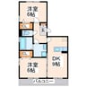 グランドデューク 2DKの間取り