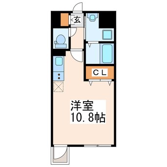 間取図 熊本市電Ａ系統<熊本市交通局>/河原町駅 徒歩9分 8階 築6年