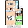 ウィルモア池田 2LDKの間取り