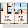 産交バス（熊本市）/野口郵便局前 徒歩5分 3階 築9年 1LDKの間取り