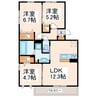 エストラーダ野口 3LDKの間取り