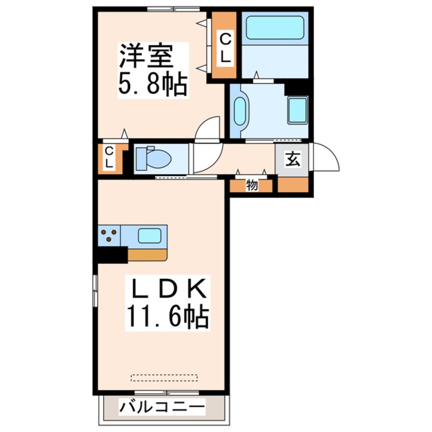 間取図 ルガルボニート西熊本