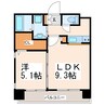 フェリーチェ味噌天神 1LDKの間取り