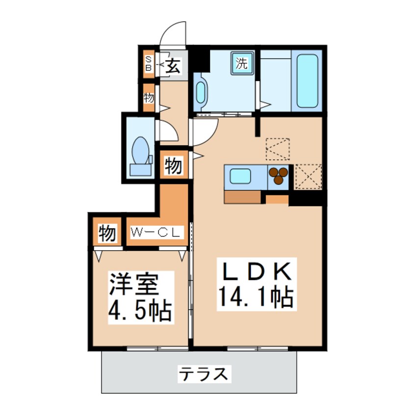 間取図 ロイヤルコート新水前寺