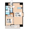 八王寺ツインタワーWEST 1LDKの間取り