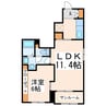 遊雅 1LDKの間取り