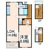 遊雅 1LDKの間取り