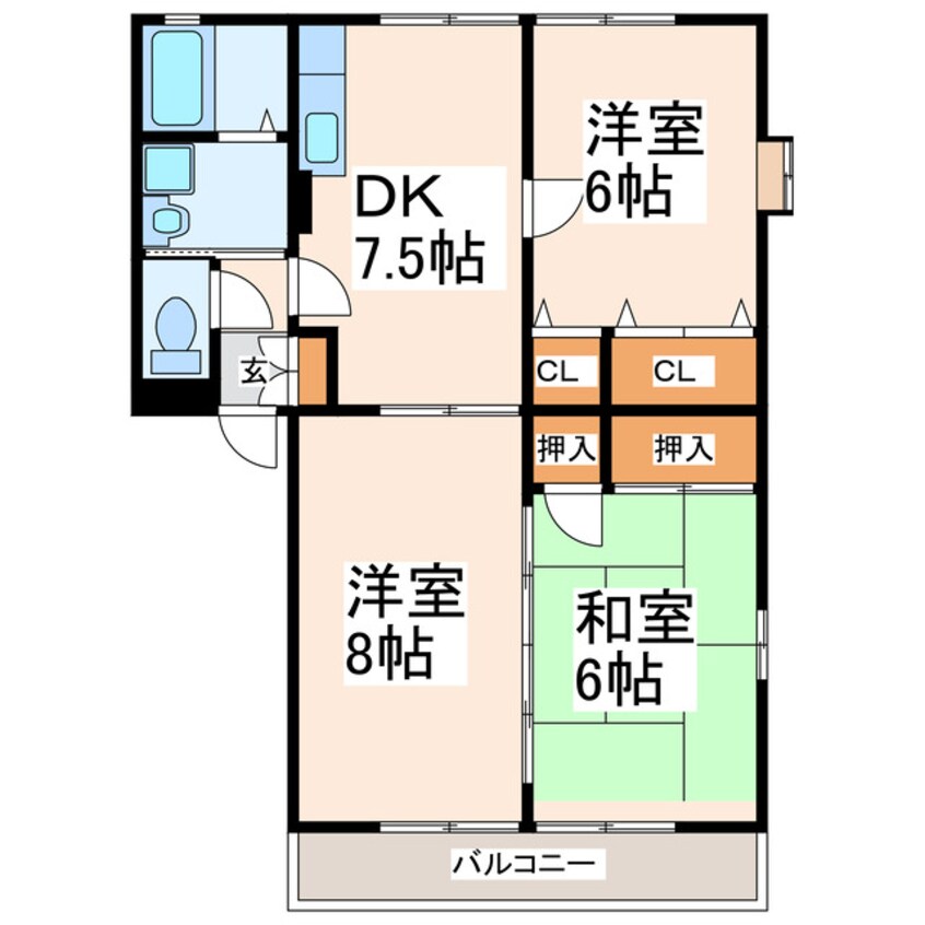 間取図 コーポＭⅡ