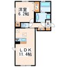 ニューロイヤル 1LDKの間取り