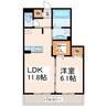 ユイマール近見 1LDKの間取り