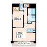 プリマローザ 1LDKの間取り