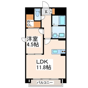 間取図 O-heドリュー熊本駅前