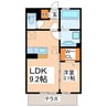 アザックけやき通り 1LDKの間取り