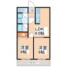 第28三共ビル 2LDKの間取り
