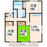 熊本バス/平成町 徒歩5分 2階 築33年 3LDKの間取り
