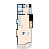 シハラマンションＢビルド 1Rの間取り
