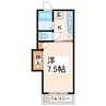 プラシーボ蓮台寺 1Kの間取り