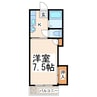 プラシーボ蓮台寺 1Kの間取り